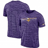 Minnesota Vikings Nike Sideline Velocity Performance T-Shirt Heathered Purple,baseball caps,new era cap wholesale,wholesale hats